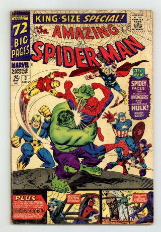 Spider - Man Annual 3 Gd,  2.  5 1966