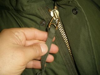 Vtg Men ' s US MILITARY Army Green Fishtail Deck Coat Jacket PARKA w/ LINER Medium 3