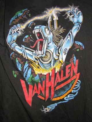 Van Halen 1986 Vh Kicks Ass Vintage Licensed Concert Tour Shirt Lg