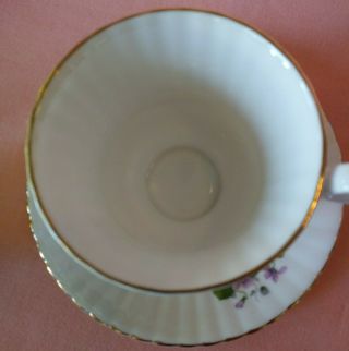 Vintage Royal Windsor Purple Pansies Bone China Tea Cup & Saucer Set 3