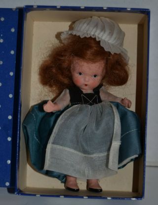 Vtg Bisque 5” Nancy Ann Storybook Irish Doll Judy Ann W Box Around The World