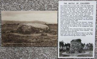 2x Vintage Battle Of Culloden Moor Postcard Inverness - Shire Scotland