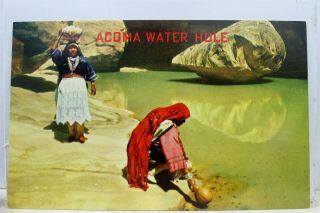 Mexico Nm Albuquerque Acoma Water Hole Postcard Old Vintage Card View Postal
