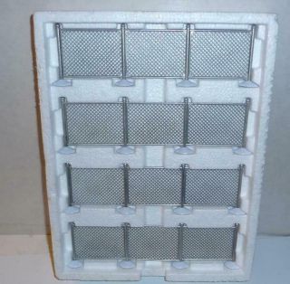 Dept.  56 Snow Village " Chain Link Fence Extensions " Pre - Owned