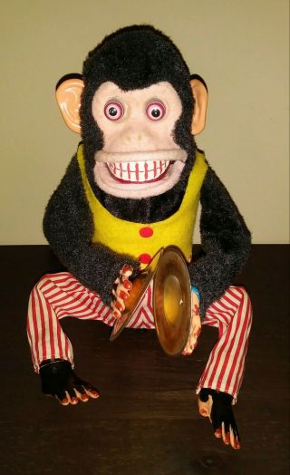 BATTERY OPERATED MUSICAL JOLLY CHIMP VINTAGE TOY 1960 ' S JAPAN GREAT 2