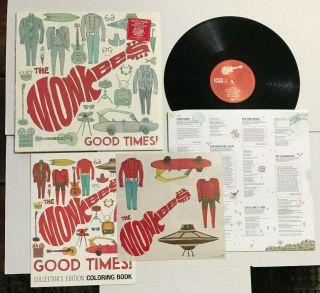 The Monkees " Good Times " 2016 180g Lp Stickers Rare Coloring Book Nm/nm Shrink