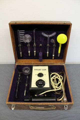 Vintage Helio - Lux Violet Wand / Ray Medical Machine Electro Fetish Electrodes