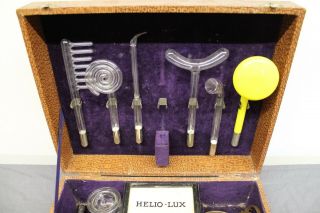 Vintage HELIO - LUX Violet Wand / Ray Medical Machine Electro Fetish Electrodes 2