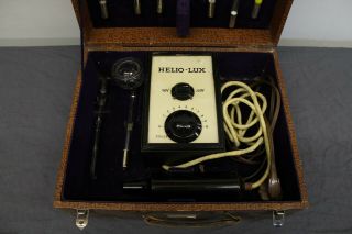 Vintage HELIO - LUX Violet Wand / Ray Medical Machine Electro Fetish Electrodes 3
