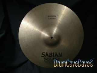 Vintage 1980s 18 " Sabian Aa Medium Crash Cymbal,  1687 Grams,  Great,  Demo Video