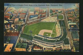 Reds - Cincinnati Crosley Field 5½x3½ Vintage Postcard: Ex - Mt,  Pencil 122 - 1