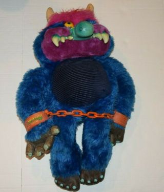 Vintage Rare My Pet Monster Plush 1986 With Handcuffs Shackles Amtoy