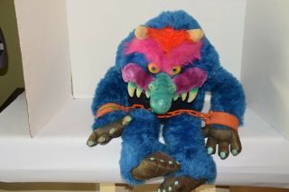 Vintage Rare My Pet Monster Plush 1986 With Handcuffs Shackles AmToy 2