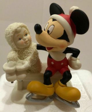 Dept 56 Snowbabies " Skating With Mickey " Figurine 17