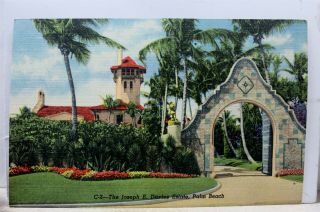 Florida Fl Palm Beach Joseph E Davies Estate Postcard Old Vintage Card View Post