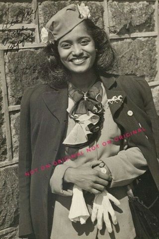 Vintage 1940 Photo Reprint Of African American Black Woman Girl With Great Smile