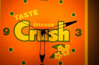 Vintage Orange Crush Advertising Clock Light Bulb and Starter 2