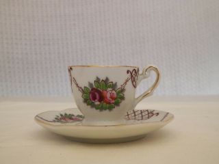 Mini Tea Cup And Saucer Made In Japan