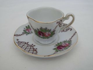 Mini Tea Cup and Saucer Made in Japan 2