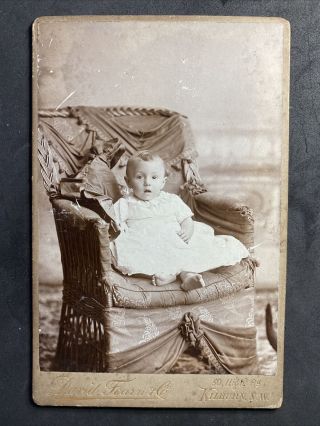 Victorian Photo: Cabinet Card: Baby Mouth Open: Fearn & Co: Kilburn 2 Of 2