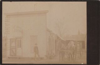 Dc7 Vintage Cabinet Photo 4x7 Bedford Iowa Ec Martin Feed Stables Horse Carriage