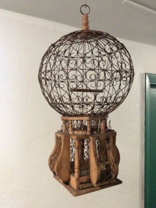 Antique Vintage Victorian Style Ornamental Bird Cage