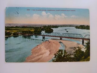Vintage Postcard San Joaquin River Ca Lane 