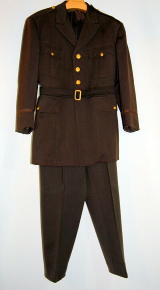 Vtg Orig Wwii Us Army Officers Class A Dress Uniform Wool Jacket Tunic & Slacks