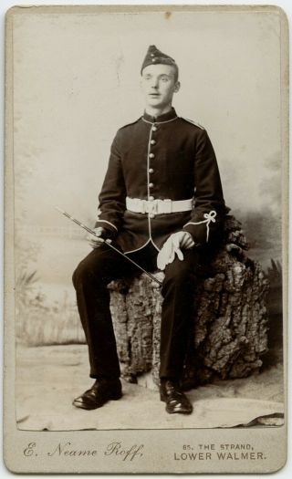 Victorian Soldier,  Royal Marine Light Infantry,  Roff Lower Walmer,  Cdv Photo