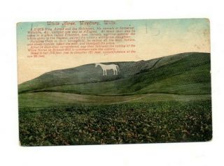 Wiltshire - Westbury,  White Horse - Vintage Postcard