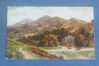 Vintage A.  R.  Quinton Postcard The Malvern Hills From The British Camp I1b