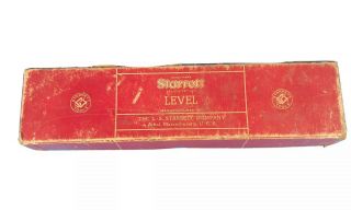 Starrett Level 98 12 " Red Box Vintage No.  98 Machinest Cnc Surveying Engineering