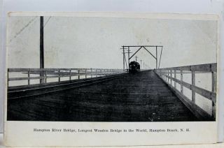 Hampshire Nh Hampton Beach River Bridge Postcard Old Vintage Card View Post