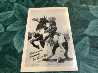 The Cisco Kid Photo Postcard Cowboy Western Vintage Tip - Top Bread Advertising