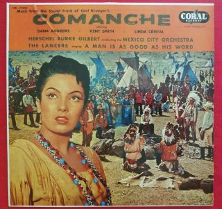 Very Rare Vintage Nm Lp Movie Ost " Comanche " Mexico City Orchestra Coral Crl 57