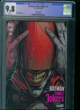 Batman: Three Jokers 1 Variant Cover D With Trading Card Cgc 9.  8 Just Got In