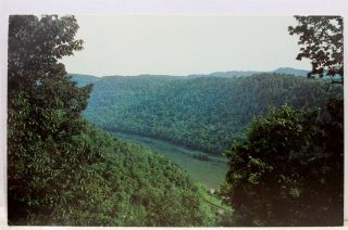 West Virginia Wv Ansted Hawks Nest Lodge River Postcard Old Vintage Card Pc