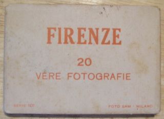 Firenze - Envelope Of 20 Miniature Vere Fotografie Photographs Of Florence Italy