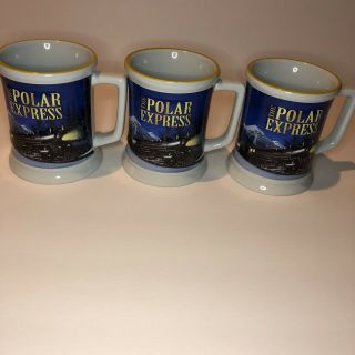 The Polar Express Believe Hot Chocolate,  Tea,  Coffee Ceramic Mug Set Of 3