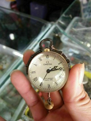 CHINESE OLD BRASS GLASS Pocket Watch BALL Clock 2