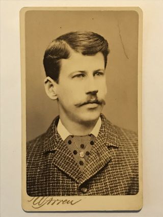 Rare Antique Boston Massachusetts Handsome Gentleman Civil War Cdv Photo