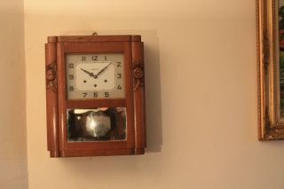 French Wall Clock Vedette Plays Westminser Chimes Good/////////////////