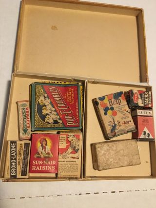 Vintage Auntie Jemima Black Americana 1930’s? & Sample Boxes In Vintage Linen Bx
