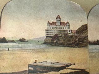 Antique Stereoview Card Cliff House San Francisco Ca Stereoscope Photo