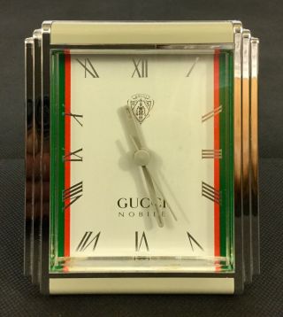 Vintage Gucci Nobile Desk Clock Rare