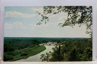 Illinois Il Rock Island Blackhawk State Park River Milan Postcard Old Vintage Pc