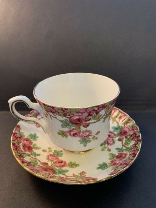 Vintage Tea Cup And Saucer - Royal Stafford Olde English Garden