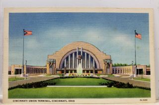 Ohio Oh Cincinnati Union Terminal Postcard Old Vintage Card View Standard Post