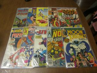10 Hott Comics Moon Knight 1.  Man Called Nova 12.  Hawkeye 1.  Logans Run 1.