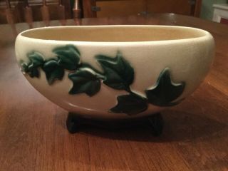 Vintage Ceramic Planter Cream Color With Ivy On It